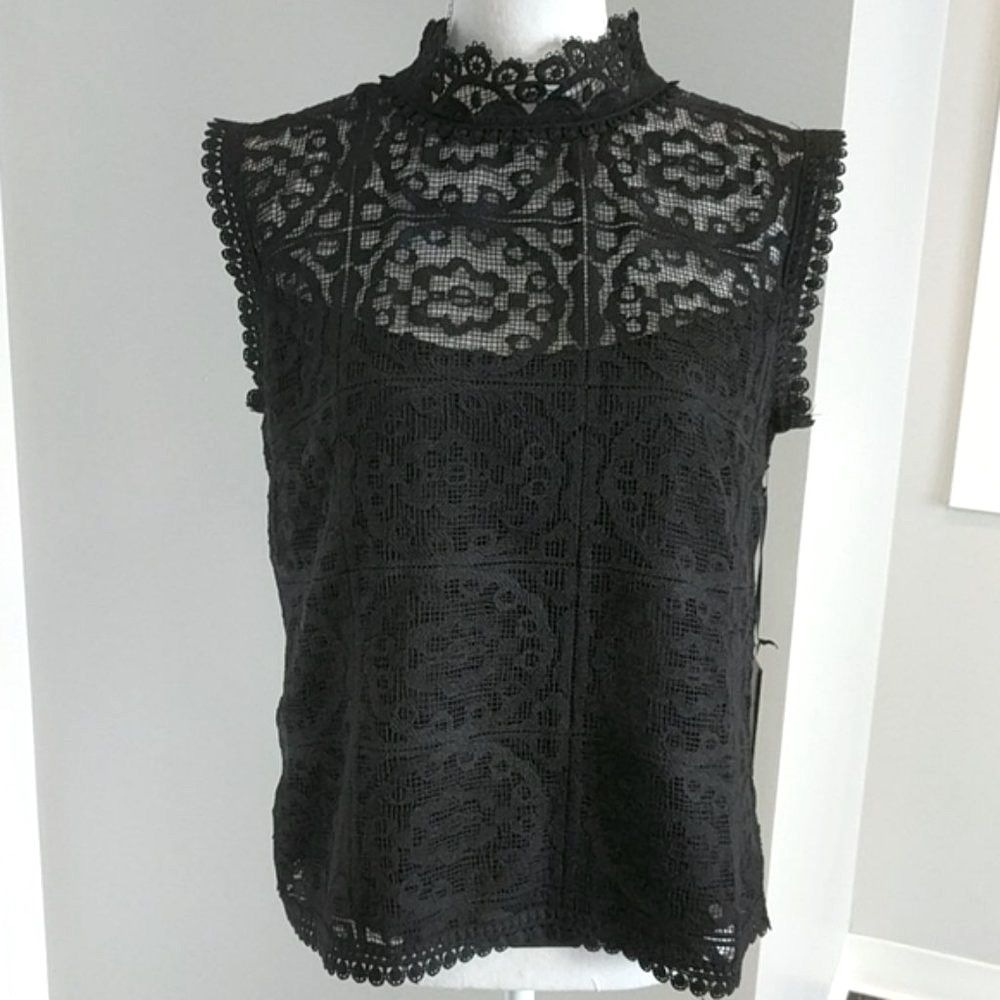 Black Lace Blouse in great condition! Size Small